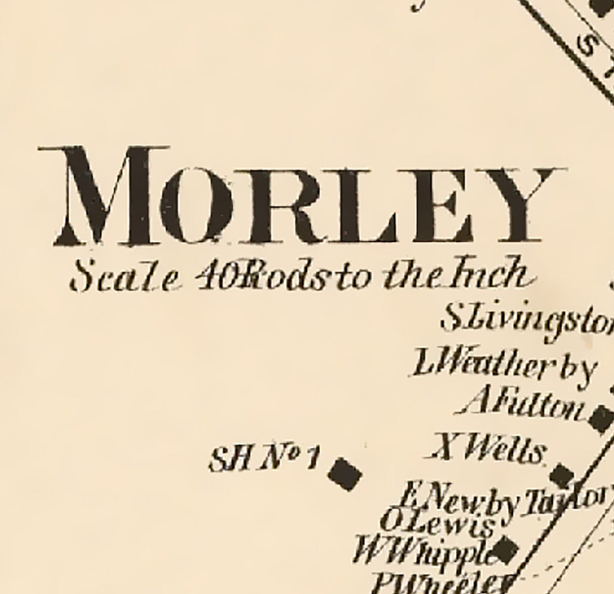 1865 Town Map of Morley Saint Lawrence County New York