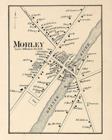 1865 Town Map of Morley Saint Lawrence County New York