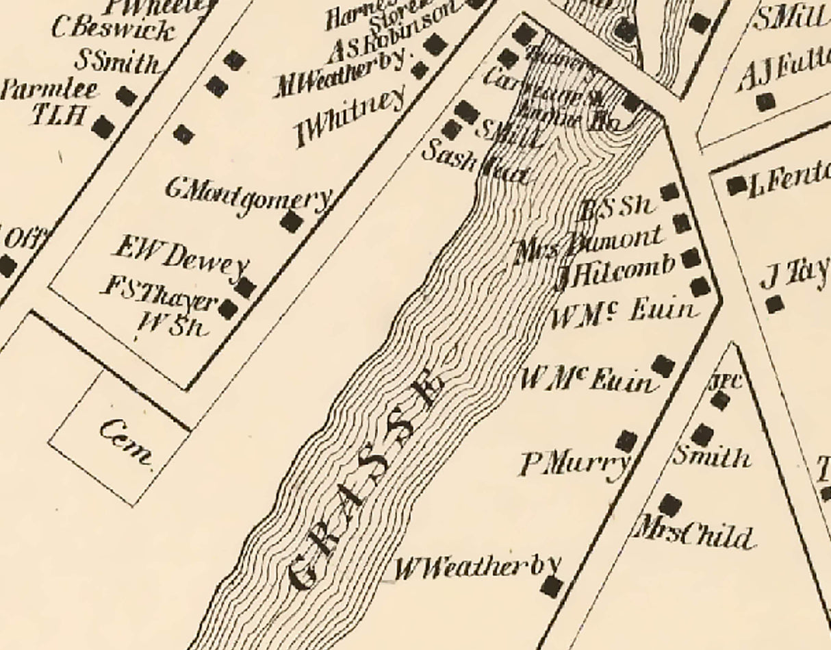 1865 Town Map of Morley Saint Lawrence County New York