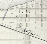 1865 Town Map of Ogdensburgh Saint Lawrence County New York