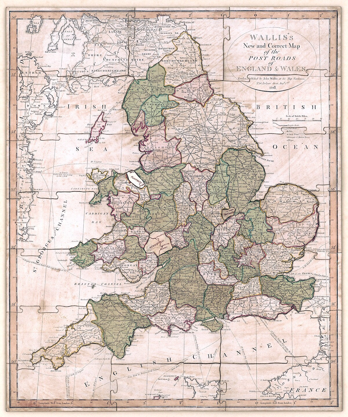 1798 Map of England and Wales