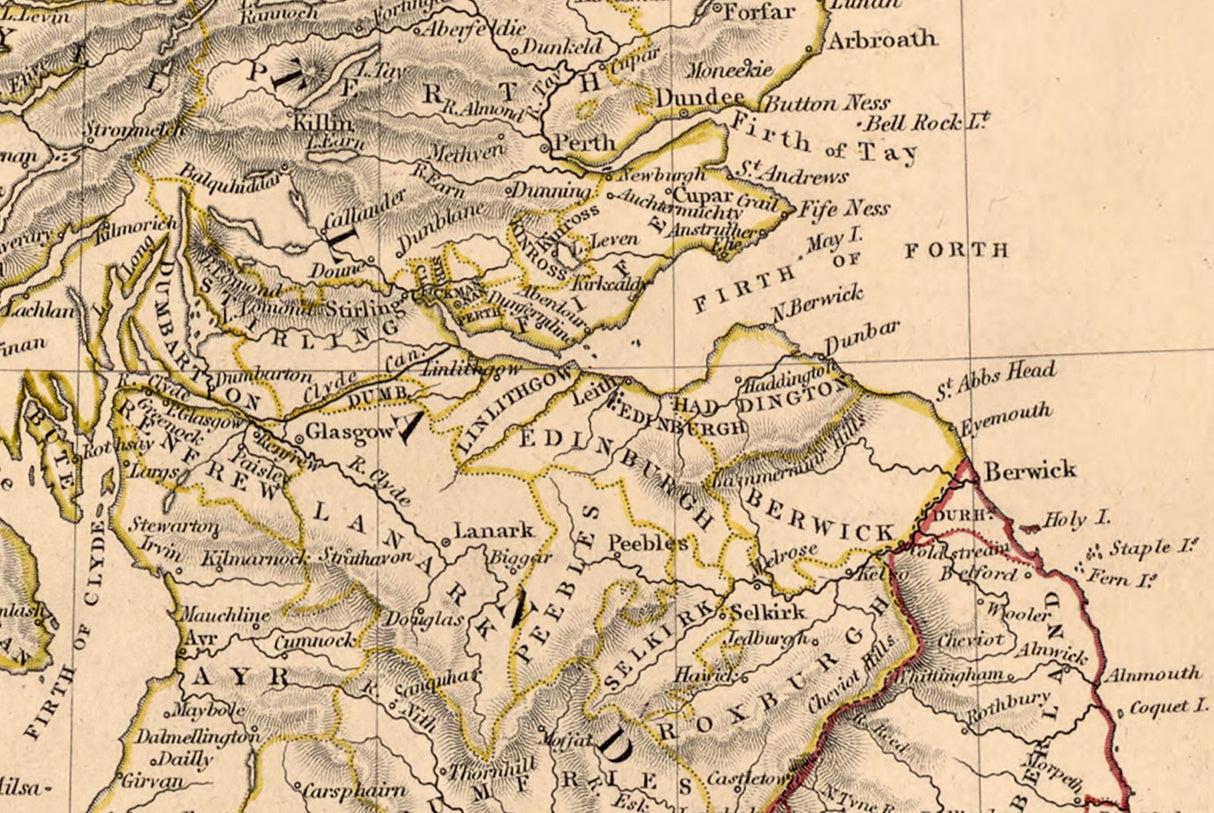 1842 Map of The British Isles