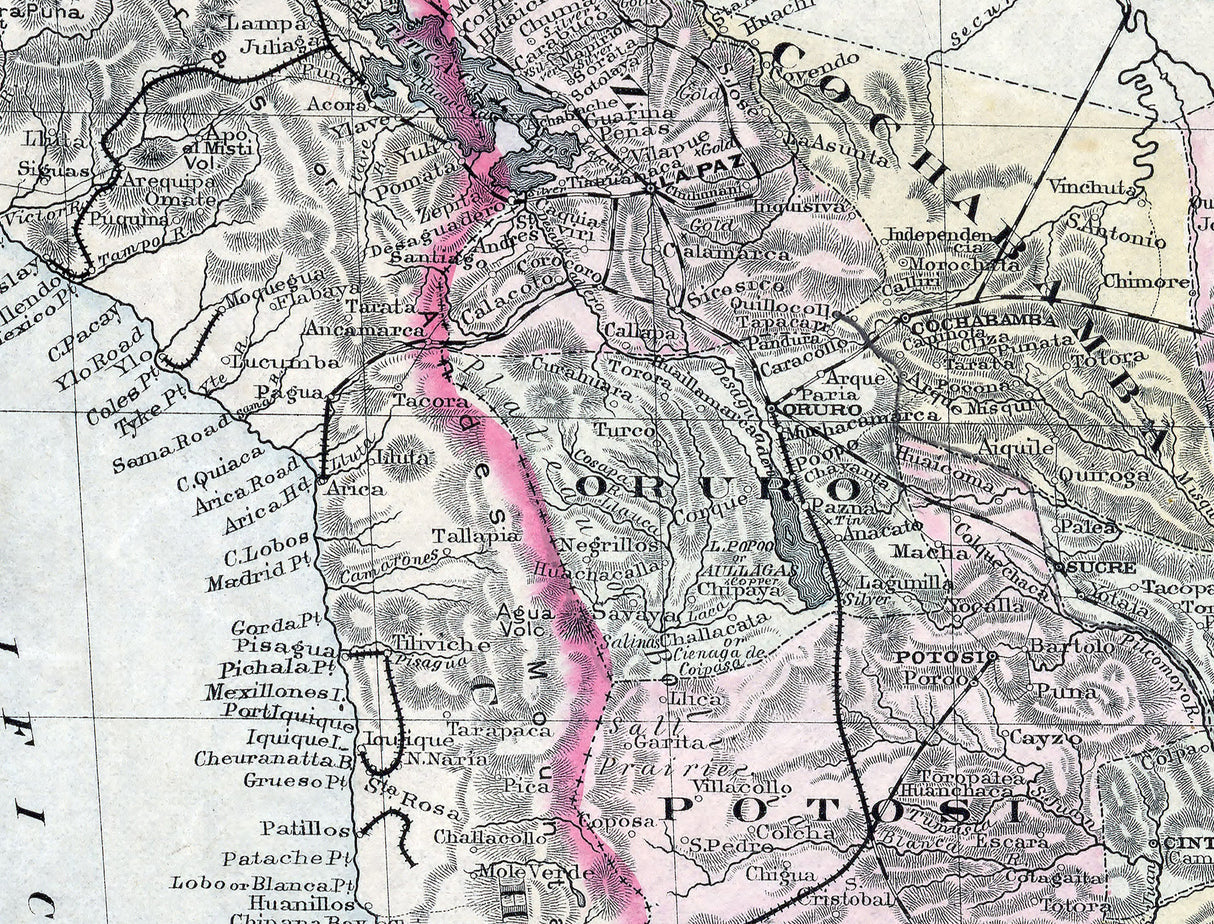 1894 Map of Bolivia