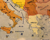 1914 Map of Europe Military Theater of War