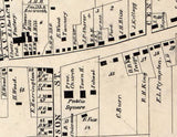 1857 Town Map of Madison Lake County Ohio