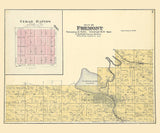 1889 Map of Fremont Township Waupaca County Wisconsin