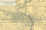 1889 Map of Fremont Township Waupaca County Wisconsin