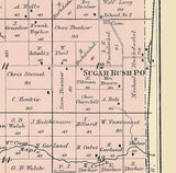 1889 Map of Lebanon Township Waupaca County Wisconsin