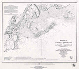 1849 Nautical Map of Captains Island East and West Connecticut