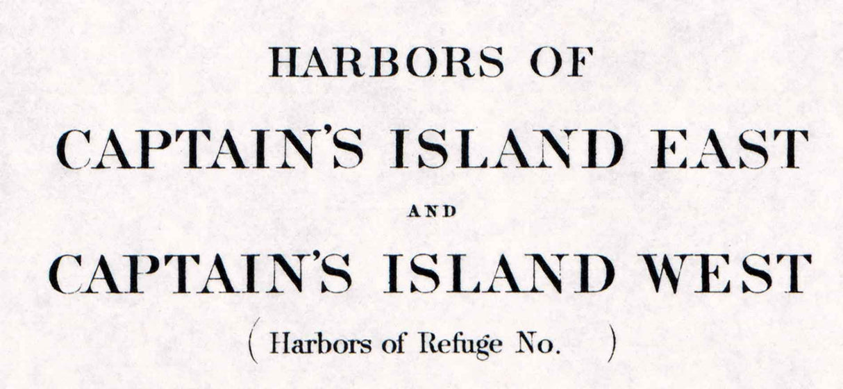 1849 Nautical Map of Captains Island East and West Connecticut