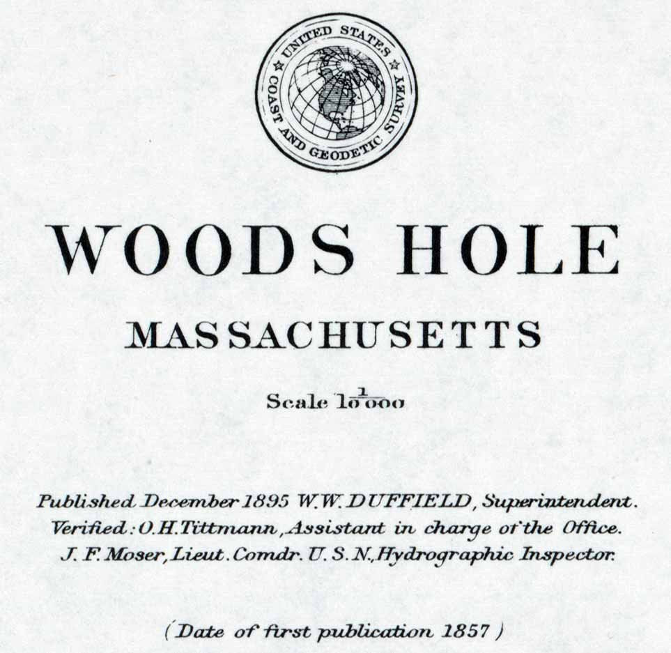 1895 Nautical Map of Woods Hole Massachusetts