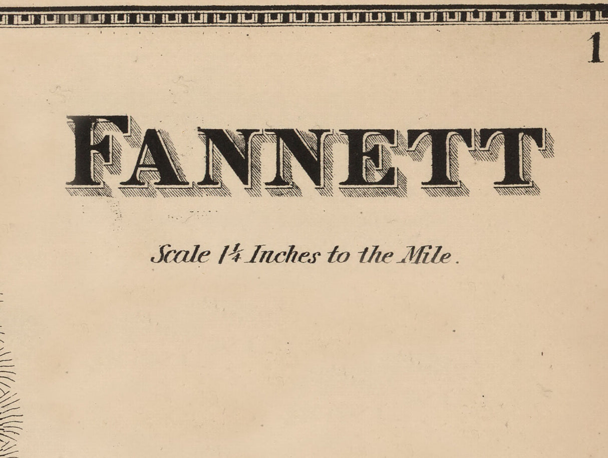 1868 Map of Fannett Township Franklin County Pennsylvania