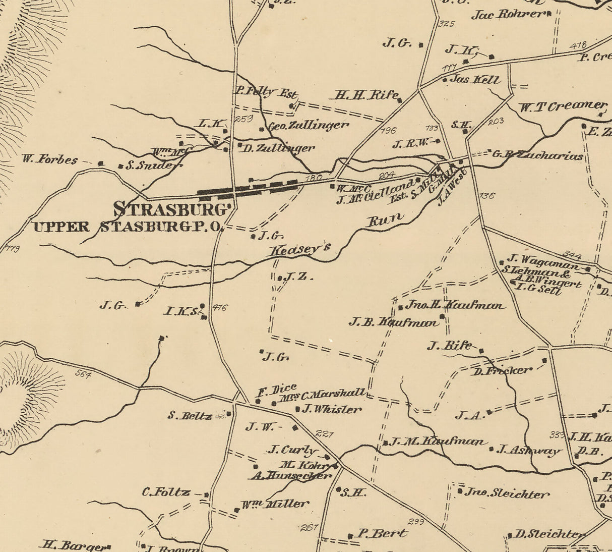 1868 Map of Letterkenny Township Franklin County Pennsylvania