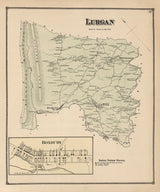 1868 Map of Lurgan Township Franklin County Pennsylvania