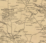 1868 Map of Montgomery Township Franklin County Pennsylvania