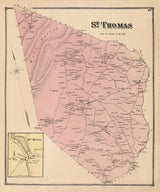 1868 Map of St Thomas Township Franklin County Pennsylvania