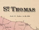 1868 Map of St Thomas Township Franklin County Pennsylvania