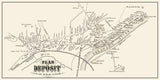 1855 Town Map of Deposit Broome County New York