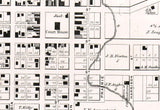 1865 Town Map of Frankfort Clinton County Indiana
