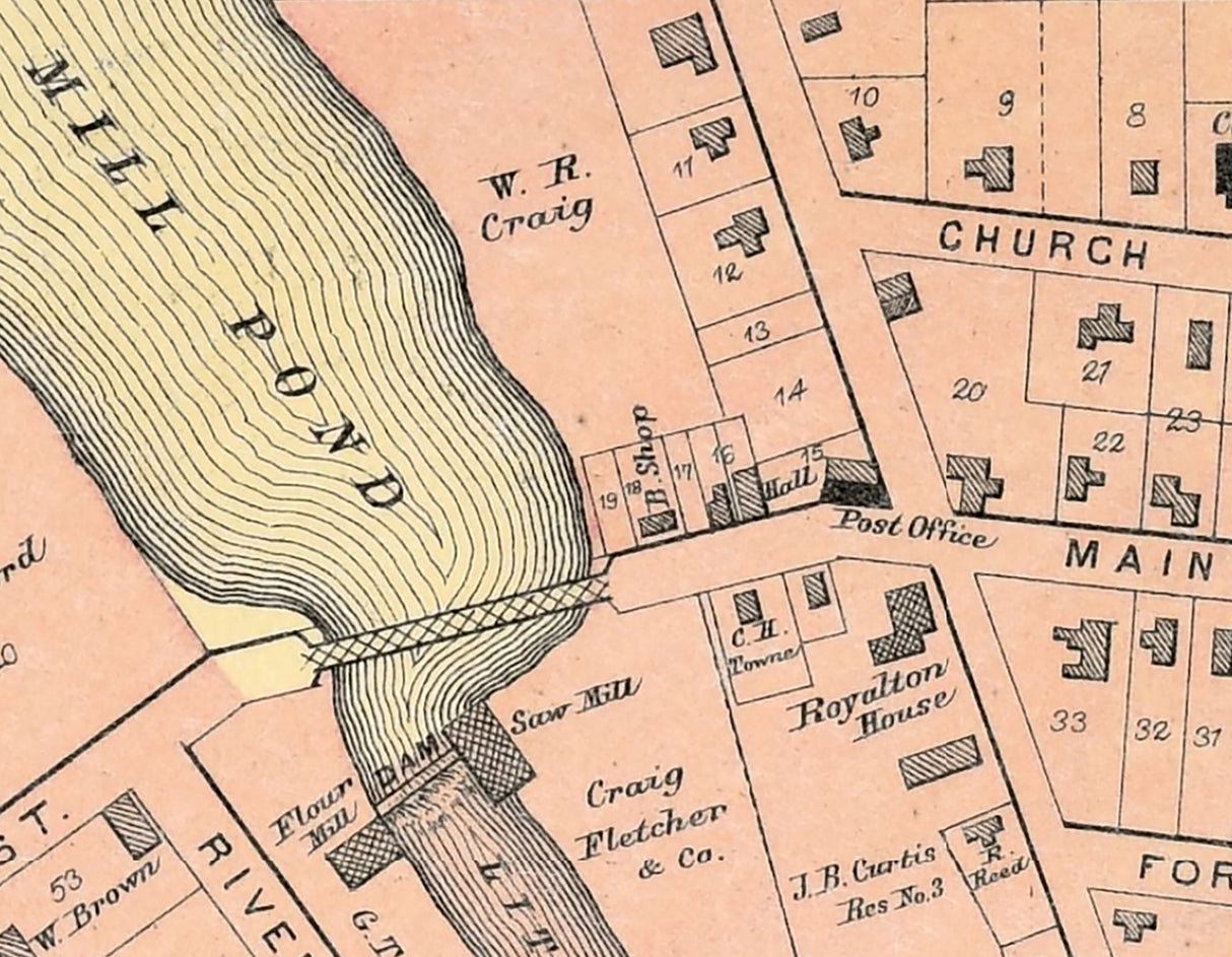 1889 Town Map of Royalton Waupaca County Wisconsin