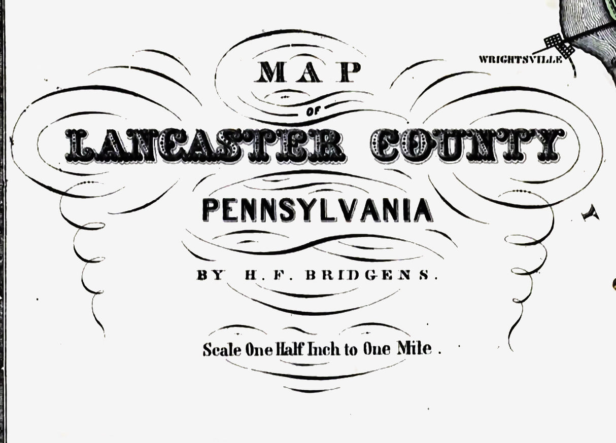 1864 Map of Lancaster County Pennsylvania
