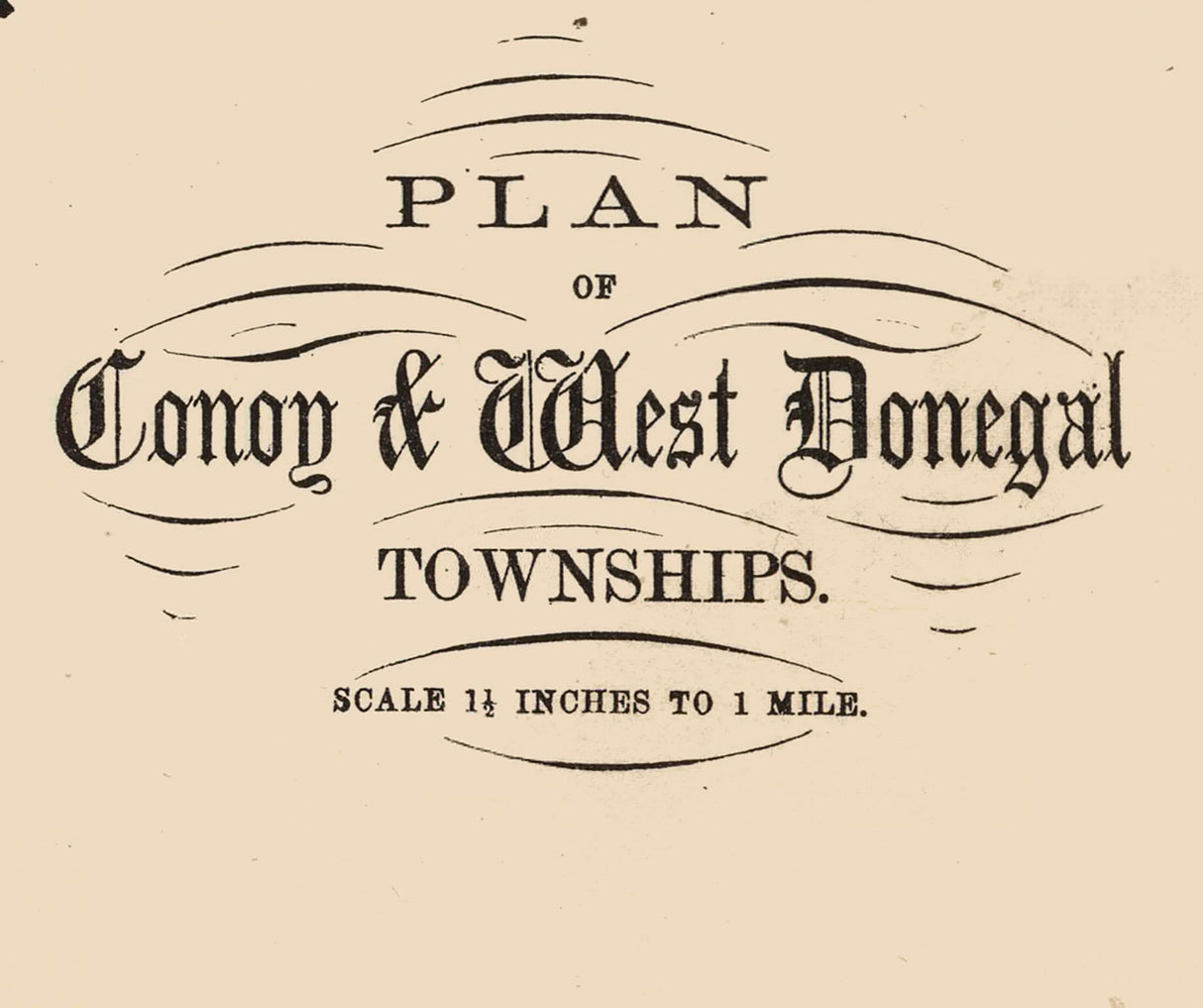 1864 Map of Conoy and West Donegal Township Lancaster County Pennsylvania