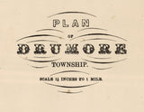 1864 Map of Drumore Township Lancaster County Pennsylvania