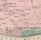1864 Map of East Donegal Township Lancaster County Pennsylvania