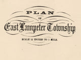 1864 Map of East Lampeter Township Lancaster County Pennsylvania