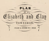 1864 Map of Elizabeth and Clay Township Lancaster County Pennsylvania