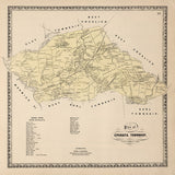 1864 Map of Ephrata Township Lancaster County Pennsylvania