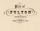 1864 Map of Fulton Township Lancaster County Pennsylvania