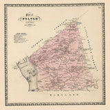 1864 Map of Fulton Township Lancaster County Pennsylvania
