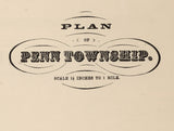 1864 Map of Penn Township Lancaster County Pennsylvania