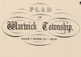 1864 Map of Warwick Township Lancaster County Pennsylvania