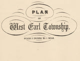 1864 Map of West Earl Township Lancaster County Pennsylvania