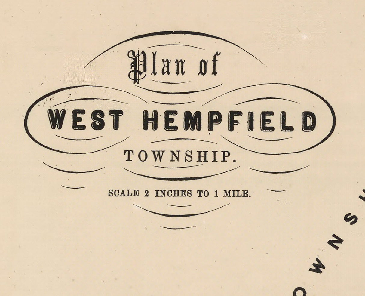 1864 Map of West Hempfield Township Lancaster County Pennsylvania