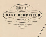 1864 Map of West Hempfield Township Lancaster County Pennsylvania