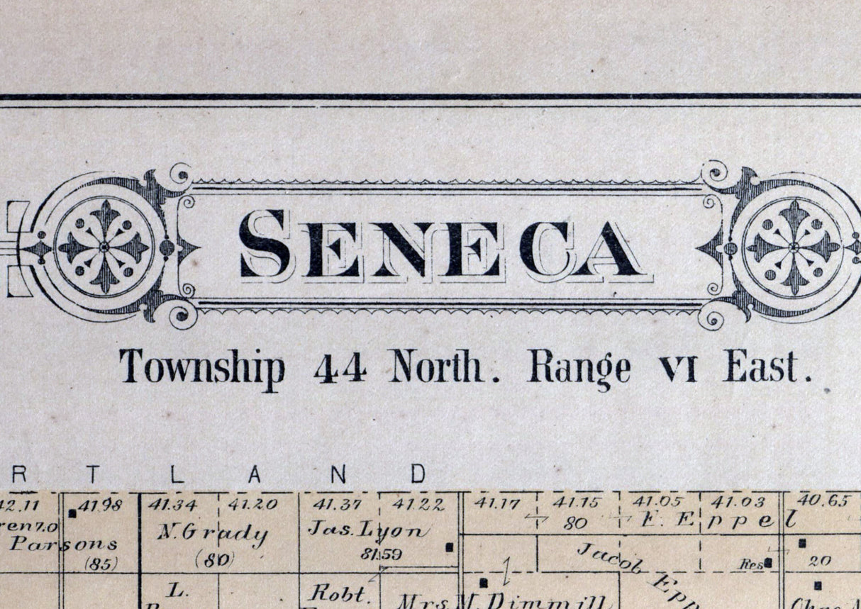 1892 Map of Seneca Township McHenry County Illinois