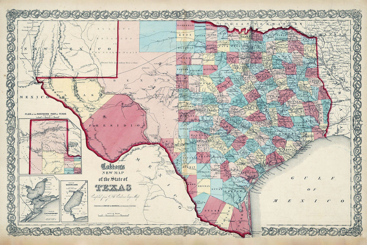 1855 Map of Texas