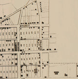 1861 Town Map of Washington Washington County Pennsylvania