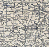 1910 Map of Texas and Oklahoma Railways