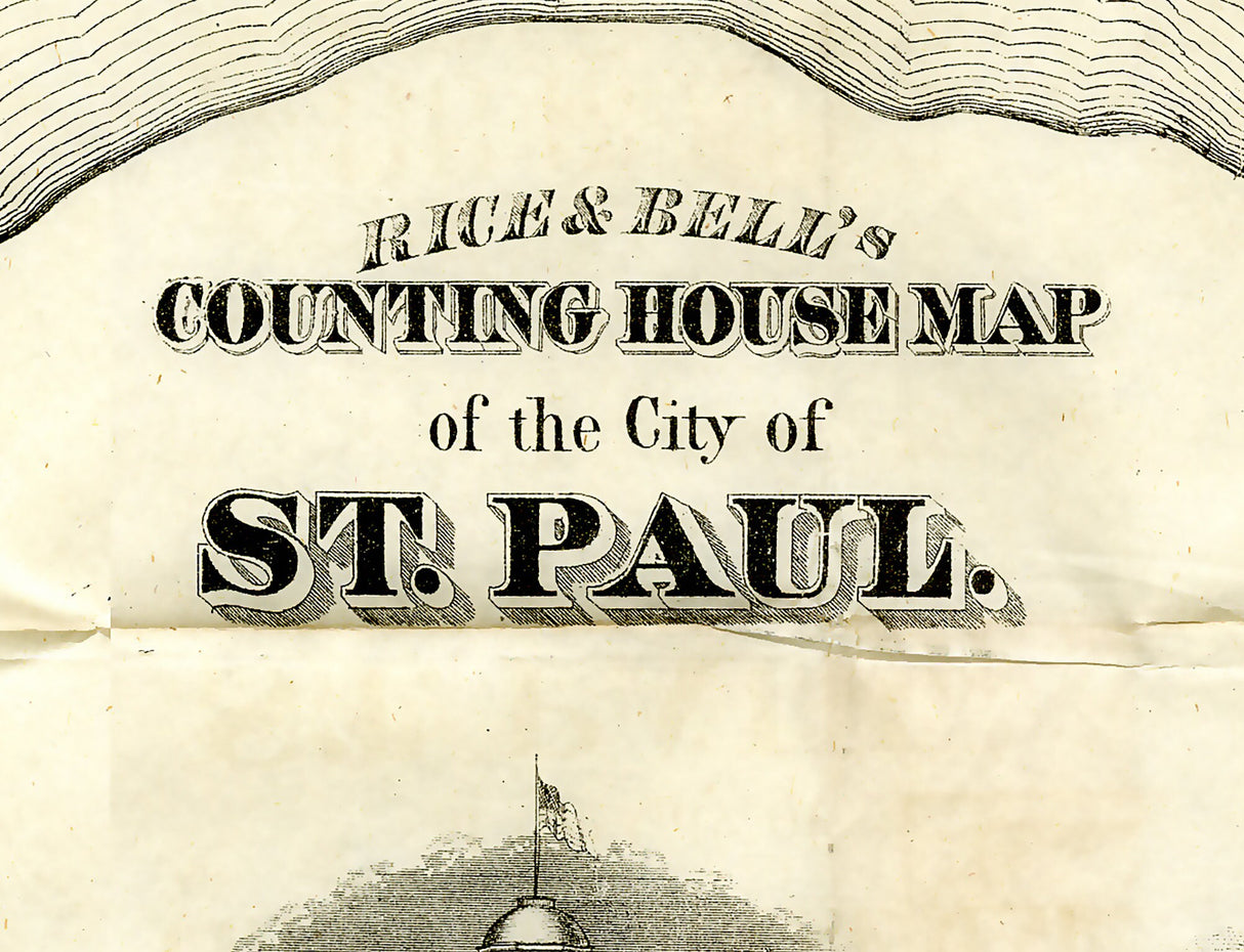 1869 Map of Saint Paul Minnesota