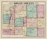 1875 Map of Logan County Ohio