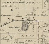 1875 Map of Harrison Township Logan County Ohio