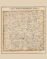 1875 Map of Jefferson Township Logan County Ohio