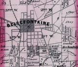 1875 Map of Lake Township Logan County Ohio