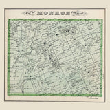 1875 Map of Monroe Township Logan County Ohio