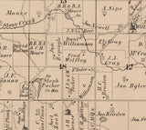 1875 Map of Union Township Logan County Ohio