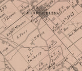 1875 Map of Zane Township Logan County Ohio